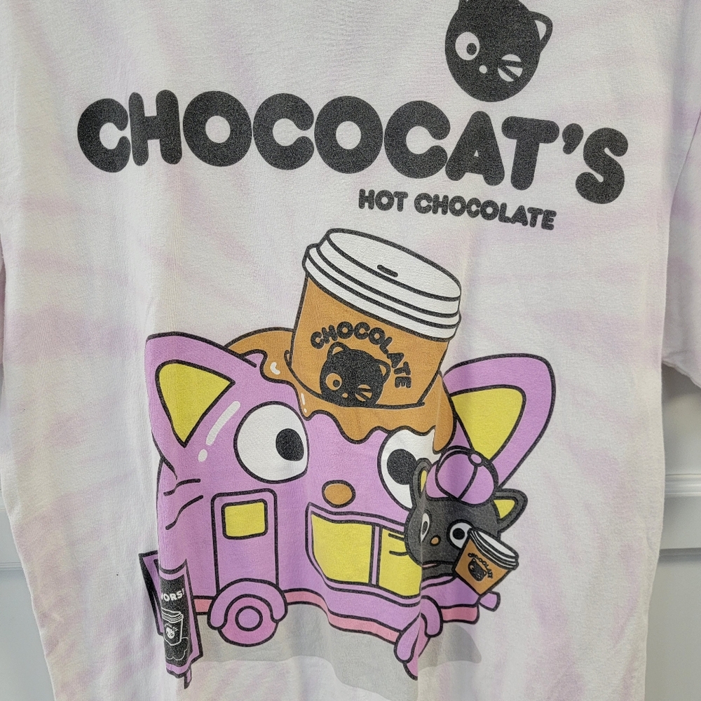 Chococat Sanrio Food Truck Tie-Dye T-Shirt BoxLunch Exclusive Womens Large - Picture 7 of 7
